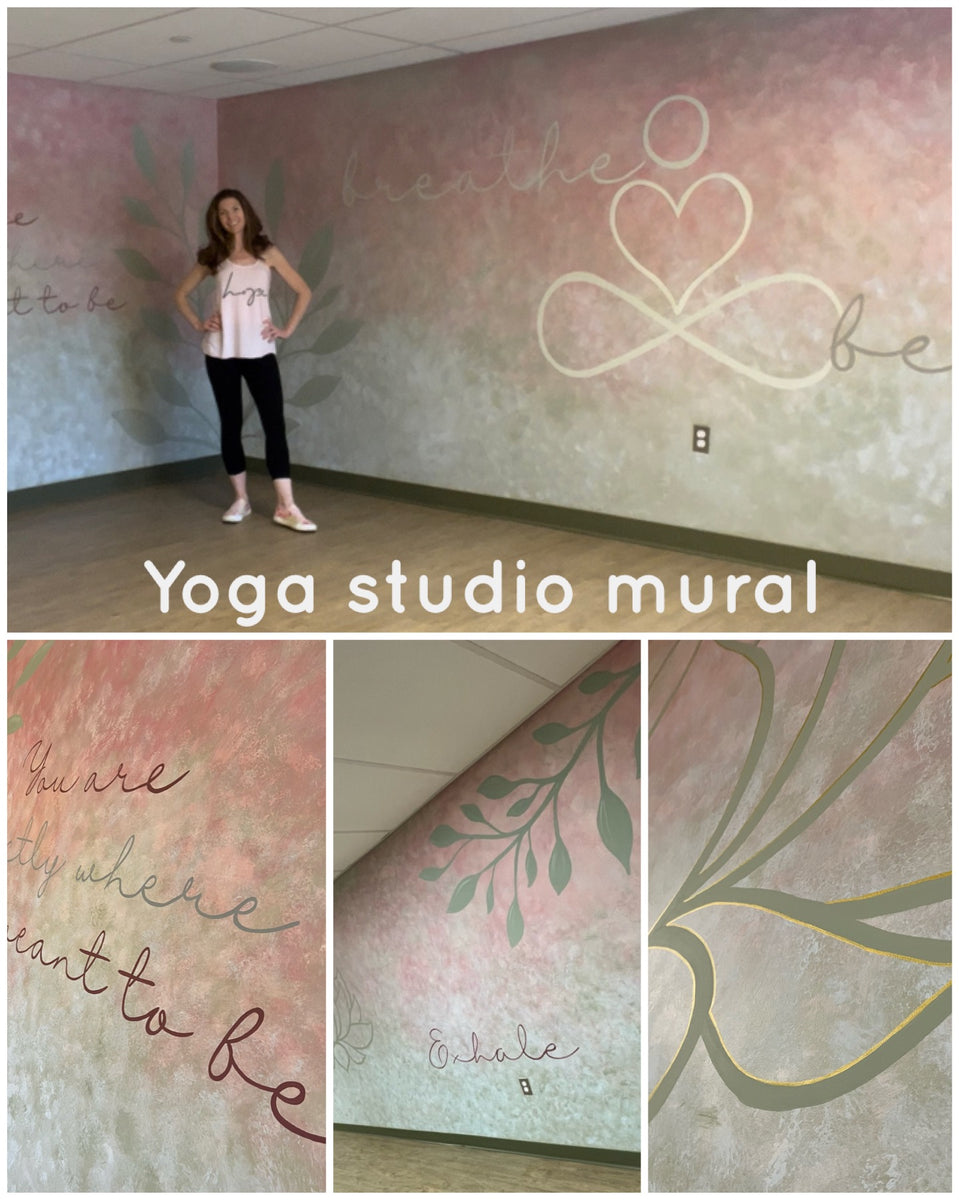yoga studio mural
