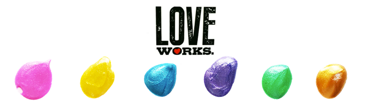 Love Works Logo with image of paint