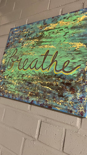 Painting of word Breathe