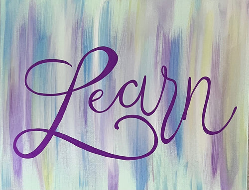 Painting of word Learn