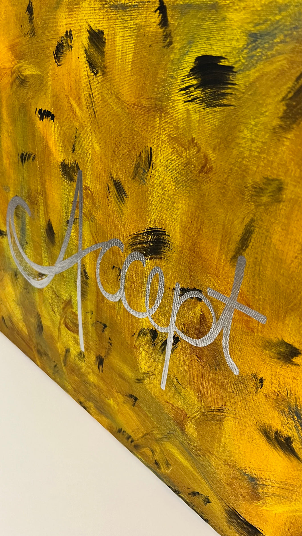 Painting of word Accept