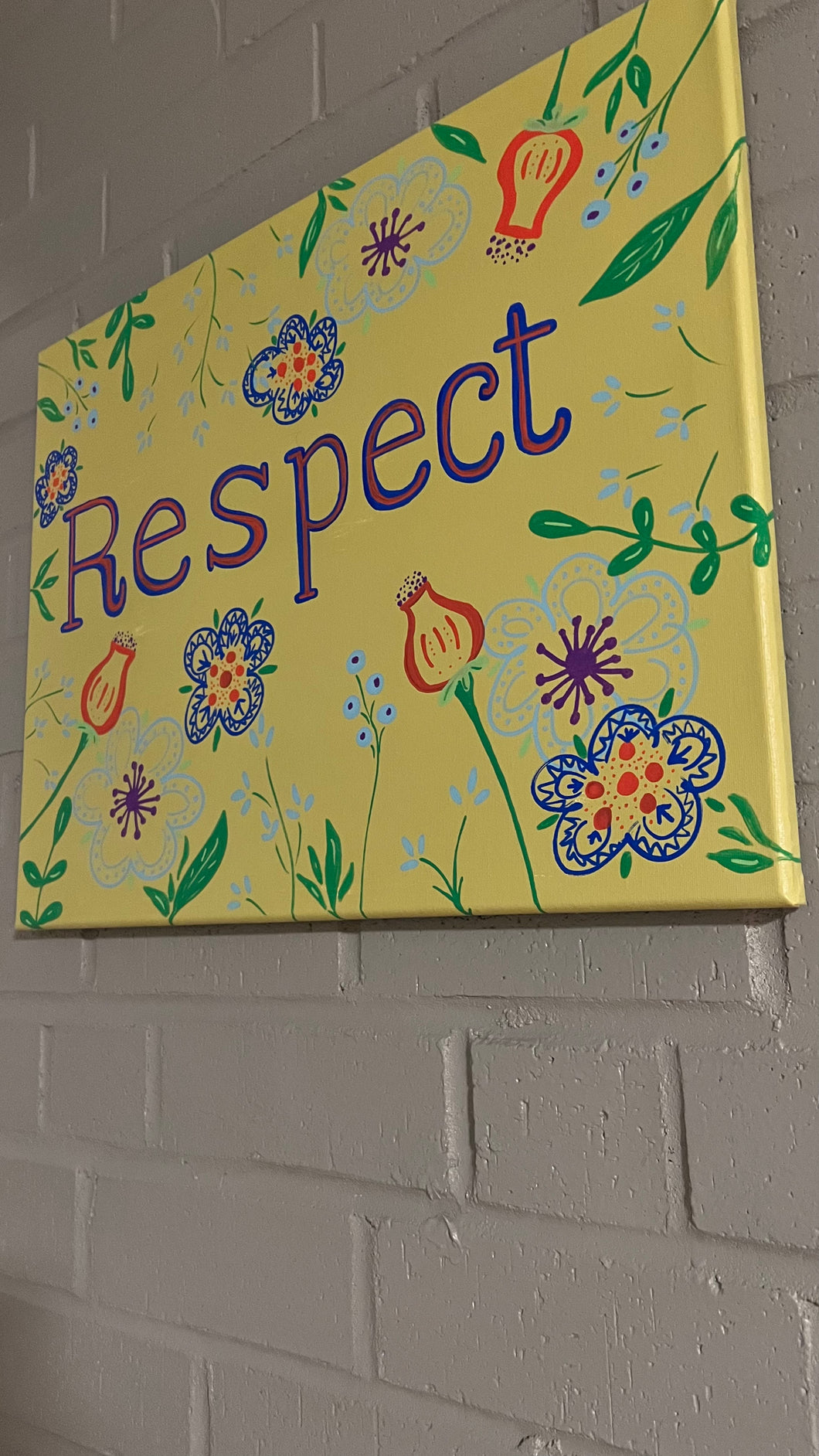Painting of word Respect